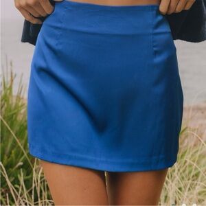 Daily Drills Blue Mini Skirt